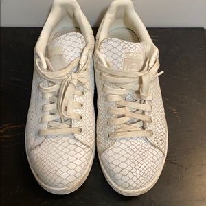 Adidas Stan Smith faux snake skin sneakers